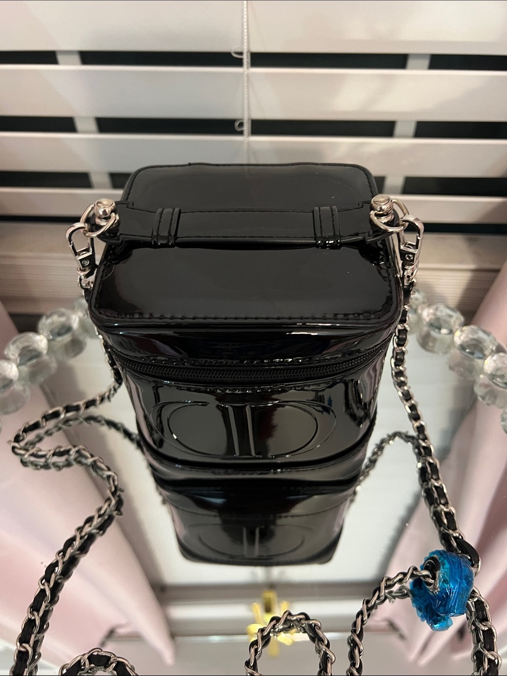 Dior Black Vanity Crossbody Bag with 47 inch Adjustable Chain Strap - Picture 9 of 13
